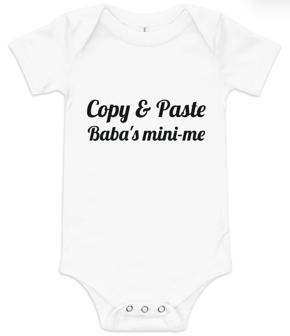 Baby Onesie - Copy & Paste Baba's Mini-Me
